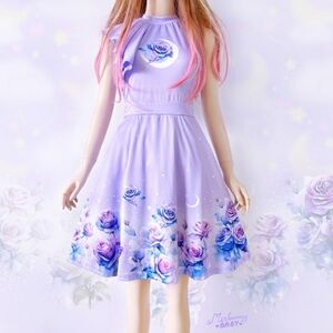 Forget me not - Ruffle halter dress by MerBunnyBaby